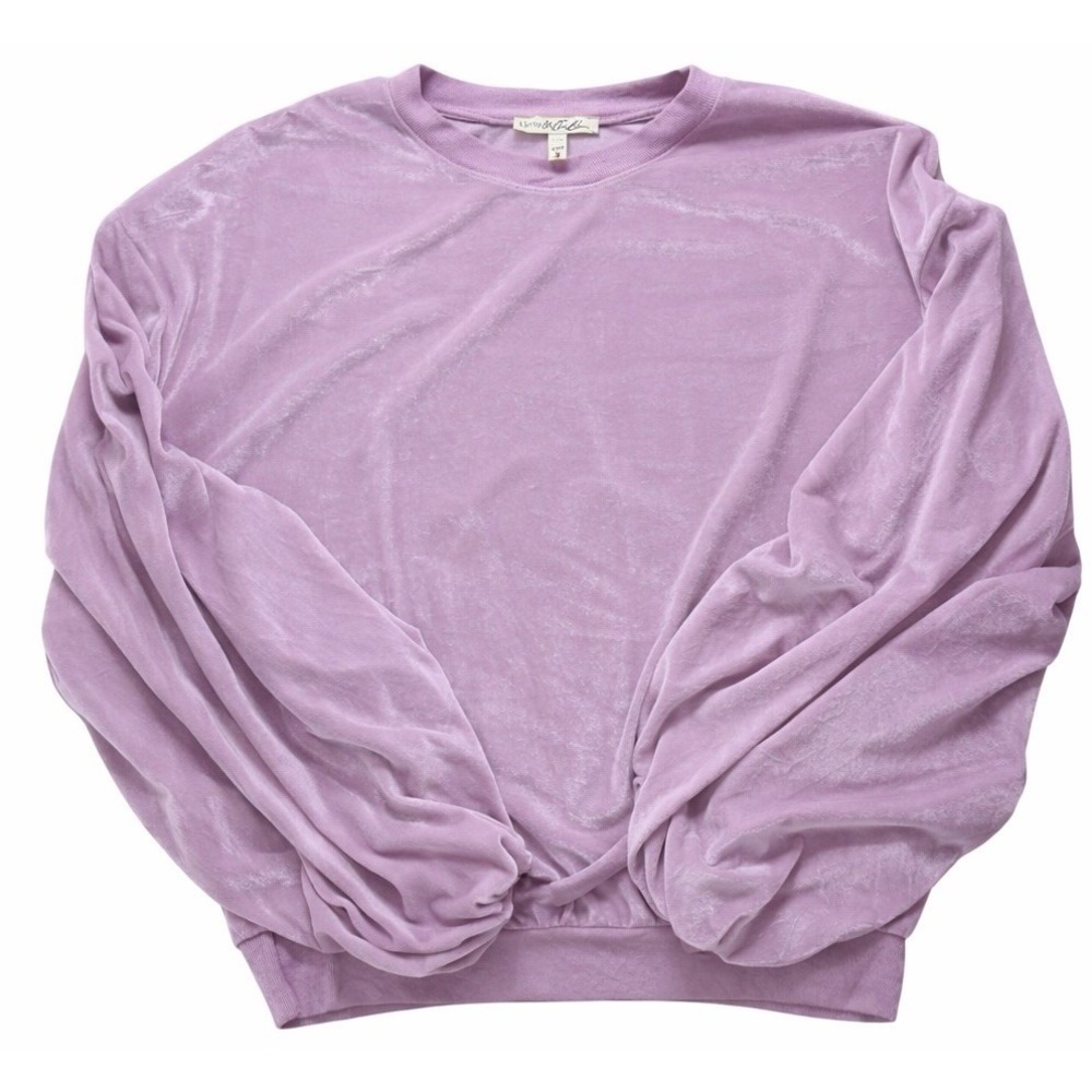 Express‎ Velvet Balloon Sleeve Oversized Crewneck Pullover Light Purple Size M